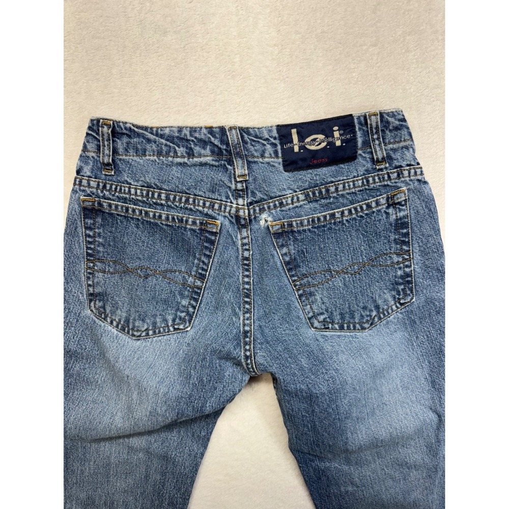 Vintage LEI Flare Jeans Womens 3 Medium Wash Button Fly Wide Leg Denim Y2K 90s - Picture 8 of 10